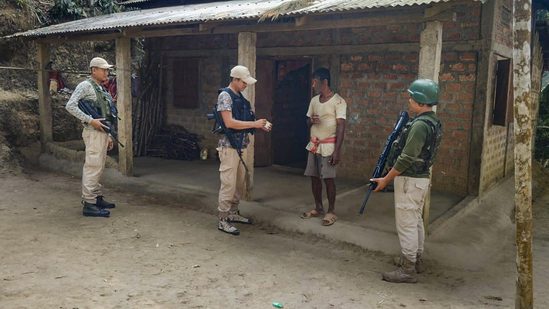 Security in different parts of Manipur